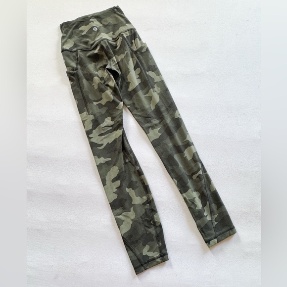Lululemon Fast Free High-Rise Tight 25" Camo Medium Olive Size 0 NWOT - Picture 2 of 6